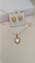 Conjunto colar e brinco cravejado em micro zircônia - LT puro glamour