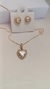 Conjunto colar e brinco cravejado em micro zircônia - comprar online