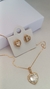 Conjunto colar e brinco cravejado em micro zircônia na internet