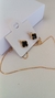 Conjunto colar e brinco detalhes em trevo na internet