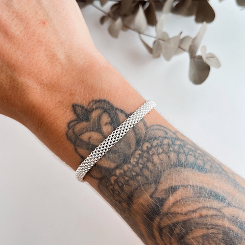 Pulseira Trama Pipoca Chata