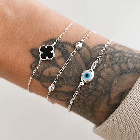 Pulseira olho grego minimalista