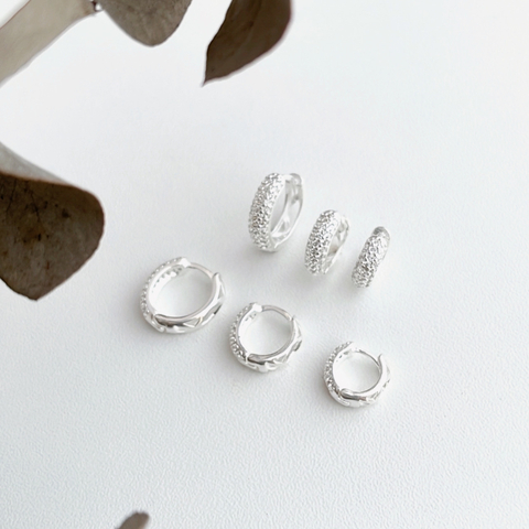 Trio de argola cravejada de Zircônia - comprar online