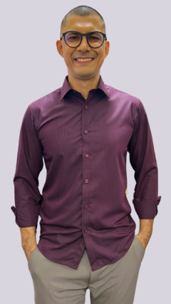 Camisa Manga Longa Vinho na internet