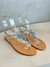 Sandália Rasteira Dedinho Pedraria Azul - comprar online