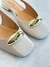 Slingback Off White Bico Quadrado - comprar online