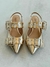 Slingback Dourado Fivelas