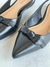 Slingback Preto Laço - Zattoshoes