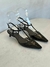 Scarpin Aberto Preto Verniz