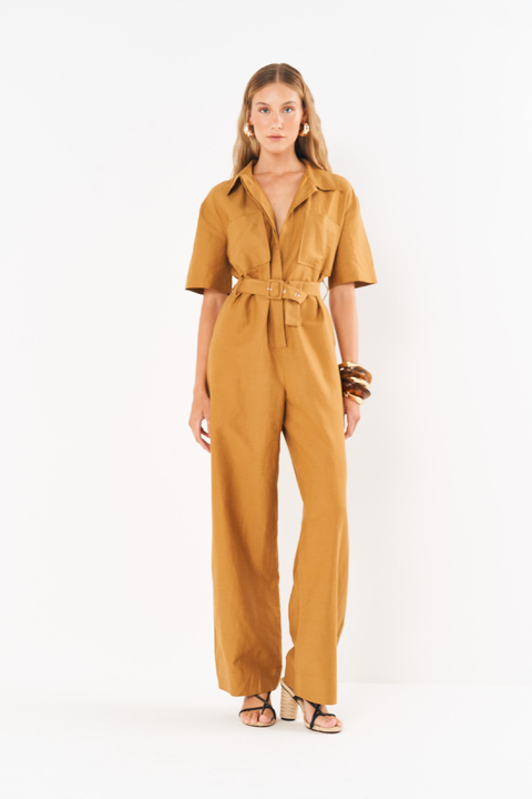 Macação Linho com Cinto