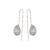 Brinco anzol zirconia prata