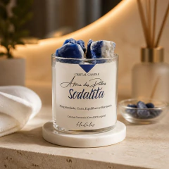 Vela Aromática com Sodalita 190G - Canela Spicy