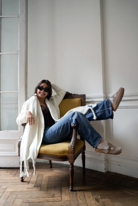 Cardigan stripes grueso Serena - comprar online