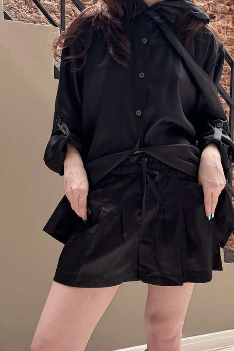 SHORT WIDE ORQUIDEA NEGRA - comprar online