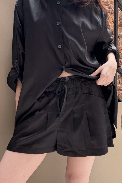 SET WIDE ORQUIDEA NEGRA 2 PIEZAS SHORT Y CAMISA - comprar online