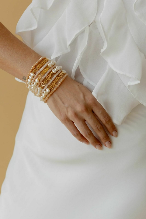 MIX DE PULSEIRAS BOAS VIBRAÇÕES DOURADO