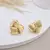 Brinco de Coração com Riscos - Ouro 18k