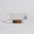 BOWL DE VIDRIO CON BASE DE ACACIA MARCA VASSA