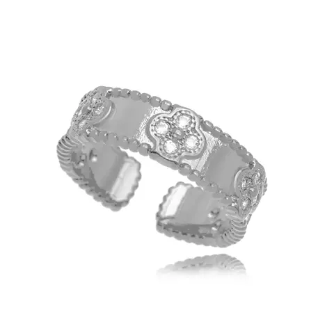 Anel Flor Micro Zircônia