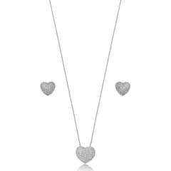 Conjunto Coração Micro Zircônia - comprar online