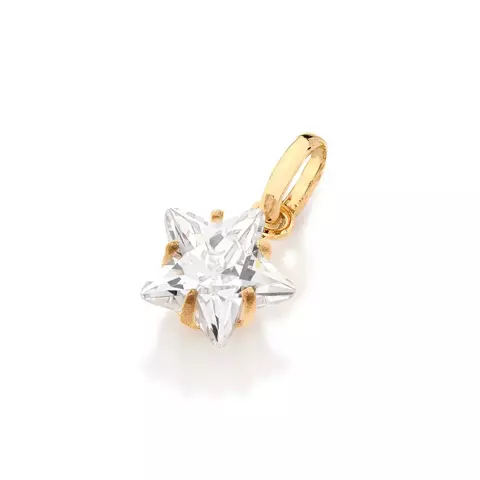 Pingente Estrela Solitário Rommanel Banhado a Ouro 18K com Zircônia - 541587