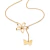 Cordão | Gargantilha Banhada a Ouro 18k Rommanel Fio Português Com Flor e Borboleta 531162 - comprar online