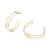 Brinco Meia Argola Banhado a Ouro 18K - Rommanel Cód. 527362 - SIMONE DUQUE JOIAS