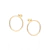 Brinco Argola Frontal Banhado a Ouro 18K - Rommanel Cód. 527243