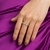 Anel Skinny Corações com Zircônias Banhado a Ouro 18K | Linha Permanente Rommanel - comprar online