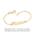 Pulseira minnie baby personalizável banhada a ouro 18k com aplicação de resina Cód. 552162