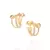 Brinco Meia Argola Tripla com Flecha – Rommanel | Banhado a Ouro 18K | Cód. 527494
