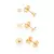 Kit Brinco Borboleta, Flor e Solitário Banhado a Ouro 18K com Zircônias - Rommanel Cód. 527229 na internet