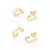 Kit Brinco Retangular Banhado a Ouro 18K - Rommanel Cód. 527241 - SIMONE DUQUE JOIAS