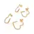 Kit Brinco Argola Corações com Zircônias e Rhodium Branco – Rommanel | Cód. 527491 na internet