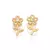 Brinco Flor Banhado a Ouro 18K com Zircônias - Rommanel Cód. 527458