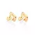Brinco Meia Argola Quadrada Banhado a Ouro 18K - Rommanel Cód. 527457