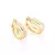 Argola Clássica banhada a ouro 18k com aplicação de rhodium - Rommanel Cód. 525128