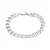 Pulseira Masculina Elo Batido Banhada a Platina - Rommanel Cód. 352013