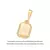Pingente Retangular Personalizável – Rommanel | Banhado a Ouro 18K | Cód. 542944
