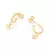 Brinco Meia Argola com Coração 3D Banhado a Ouro 18k - Rommanel Cód. 527060 na internet