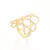 Maxi Anel Rommanel Banhado a Ouro 18K - Círculos Vazados - Cód. 511048 - comprar online