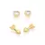 Kit Brinco Flecha e Solitário Coração Banhado a Ouro 18K com Zircônias - Rommanel Cód. 527488