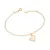Pulseira com Pingente de Coração Banhada a Ouro 18K - Rommanel Cód. 552181