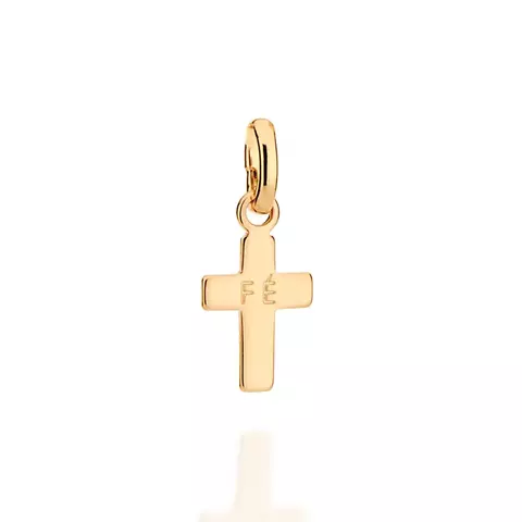 Pingente Cruz com a Palavra Fé Banhado a Ouro 18k - Rommanel Cód. 542657