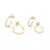 Kit Brinco Meia Argola Angular Banhado a Ouro 18K Rommanel | Cód. 527370 na internet