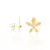 Brinco Flor com Zircônias – Banhado a Ouro 18K | Rommanel Cód. 525534 Coleção: Linha Permanente Rommanel na internet