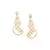 Brinco Coração Dorama Coreano Finger Heart com Zircônia – Banhado a Ouro 18K | Rommanel | Cód. 527423