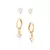 Kit Brinco Banhado a Ouro 18K com Zircônias - Rommanel Cód. 527284