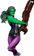 She Hulk em Impressão 3D, Pintura à Mão, 24cm de Altura - comprar online