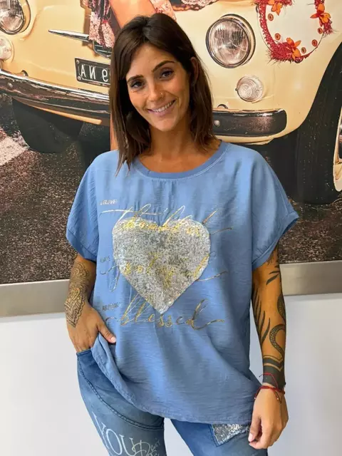 Remera de groo y algodón en la parte de atras - comprar online